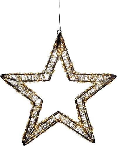 Anna's Collection Verlichte kerstster - 3D - D36 cm - 800 led lampjes - warm wit - metaal - decoratie ster - verlichte figuren - decoratie ster