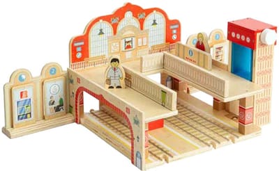 Bigjigs Wooden Grand Central Station Playset