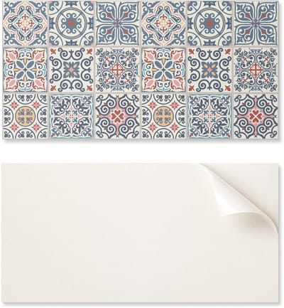Verlijmd PVC-paneel met een motief, perfect voor de hal, 100x50 cm, mozaïekpatroon.