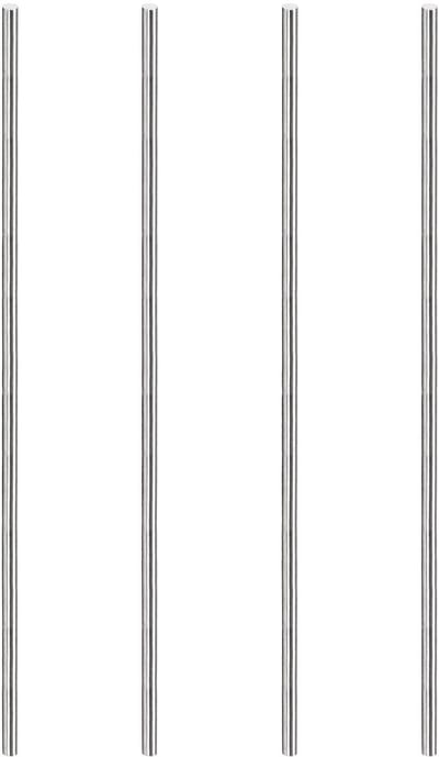 Dailygoods- Ronde Stang - Roestvrij Staal 304 - 5 mm x 350 mm - Ambachtelijk Model - Vliegtuigmodel/Scheepsmodel - 4 Stuks
