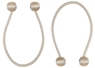 Larson - Gordijn embrasse - Beige - 2 stuks - 40 cm