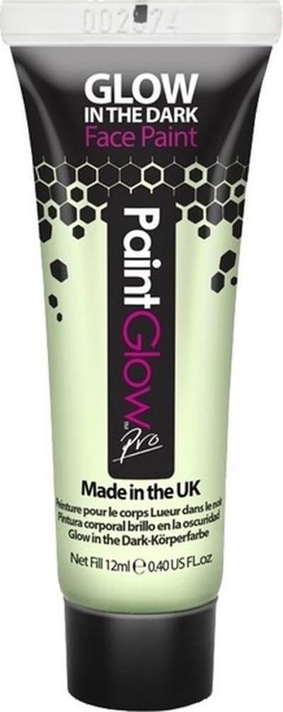 PaintGlow Bodypaint - Glow in the Dark - 10 ml - schmink/make-up - waterbasis