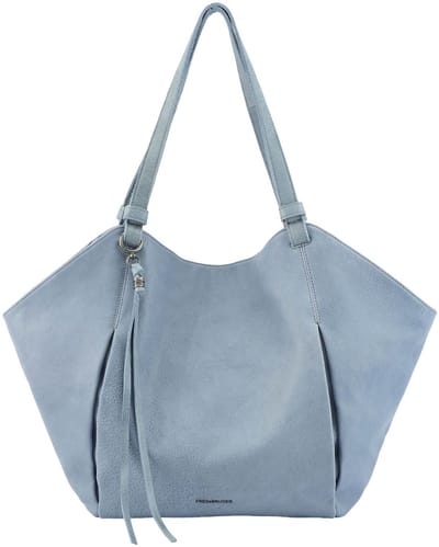 FREDsBRUDER Leren shopper My Forever Friend Tulip Shopper Cool Blue Lichtblauw