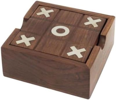 Houten Spel - Morpion Solitaire - Gezellige Momenten - 2-in-1 Functie - 12 cm - Natuurlijk Hout