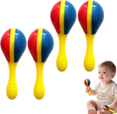 Maracas Set - Rammelaars Shakers - Muziek Leren - Kindvriendelijk Ontwerp - 4 Delig - Kleurrijk
