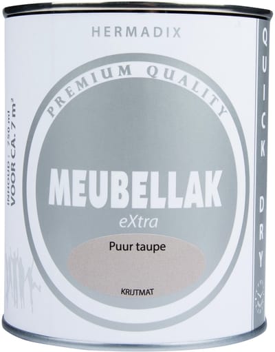Hermadix Meubellak eXtra - Dekkend - Krijtmat Puur taupe