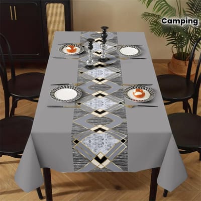 Fabriquée en polyester de première qualité, cette nappe présente un tissage jacquard fin, des broderies florales et des découpes ajourées.. Il est résistant à la chaleur et à la poussière. 145x200cm
