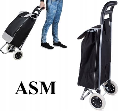 Trolley Boodschappen Tas Wagen Op 2 Wieltjes - boodschappentrolleys Zwart - boodschappenwagen - trolley handbagage - trolley op wieltjes - trolley boodschappenwagen - 34201