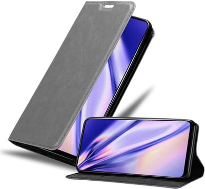 Cadorabo Hoesje geschikt voor Honor 9X in TITANIUM GRIJS - Beschermhoes met magnetische sluiting, standfunctie en kaartvakje Book Case Cover Etui