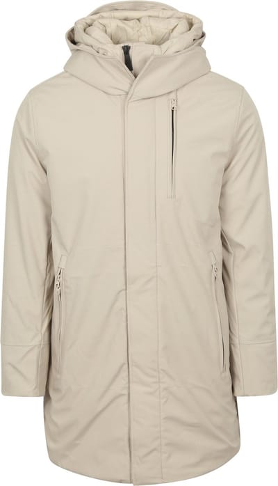KnowledgeCotton Apparel Climate Shell Jas Ecru - Maat XL - Heren - Winterjassen