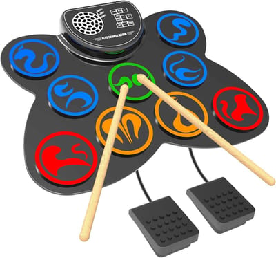 YOR® Drumstel Elektronisch - Drumstel - Drumstel Elektronisch Volwassen - Veelkleurig- 40cm x 31cm x 3cm