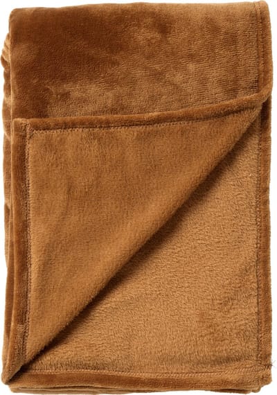 Dutch Decor - CHARLIE - plaid 200x220 cm - extra grote fleece deken - effen kleur - Tobacco Brown - bruin