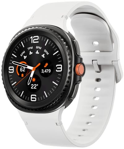 By Qubix - smartwatch bandje - Compatible Samsung bandje - Soft siliconen band - Maat: M/L - Wit - Geschikt voor Samsung Galaxy Watch 9 (40/44mm) - Watch 8 (40/44mm) - Watch 8 Classic (46mm)