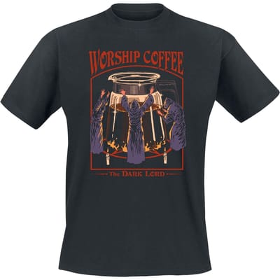 Steven Rhodes - Fun T-shirt - Worship Coffee - S tot 4XL - voor Mannen - zwart