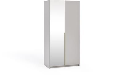 Kledingkast Apollonia met Spiegel 100 x 204 cm (kasjmier, gouden handgrepen)