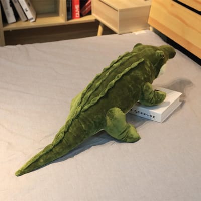 Knuffeldier Realistisch Levensechte Alligator Pluche Speelgoed Simulatie Krokodil Poppen Kawaii Creatief Kussen voor Kinderen Kerstcadeaus 90cm beige