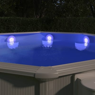 vidaXL - Zwembadlamp - dompelbaar - drijvend - LED - met - afstandsbediening - wit