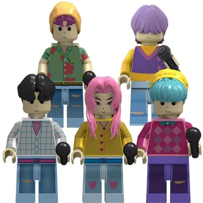 Nieuwste Trendy 8 stuks K-POP Demonenjagers Bouwstenen schattige Mini Actiefiguur Hoofd Montagespeelgoed Kinder Educatief Kerstcadeau