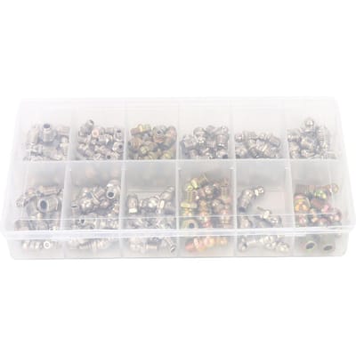 130 stuks 45 graden en rechte type smeernippel hydraulische zerk fitting voor slangbuis