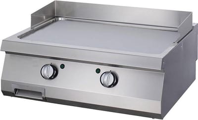 Heavy Duty Grillplaat - Glad Chroom - Dubbel - 70 cm Diep - Elektrisch