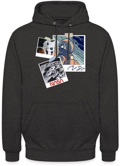 NASA Groeten Van De Maan Ontwerp Hoodie Unisex