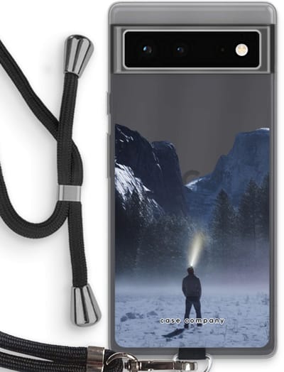 Case Company® - Hoesje met koord geschikt voor Google Pixel 6 hoesje met Koord - Wanderlust - Telefoonhoesje met Zwart Koord - Bescherming aan alle Kanten en Over de Schermrand