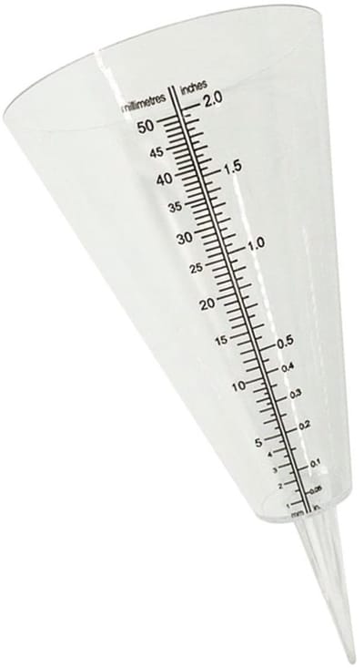 Transparante Regenmeter - Regenmeter Met Schaal - Buiten Meten - Conisch Ontwerp - 1 Milliliter - Transparant
