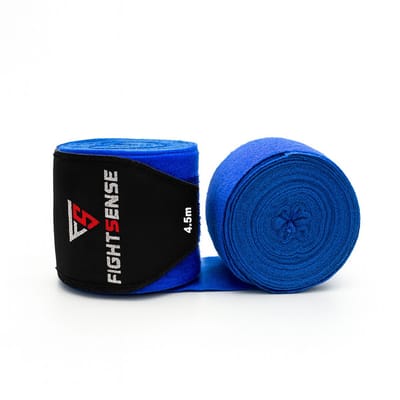 FightSense Apex V1 Bandages 500 cm – Blauw – Handwraps voor Boksen, Kickboksen & MMA