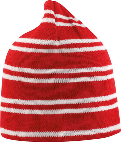 Result Team Reversible Beanie RC354 - Red/White/Red - One size
