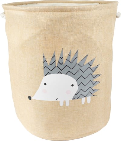 Honeybears Speelgoedmand kinderen – Opbergmand babykamer – Wasmand baby – Speelgoedmand baby – Beige egel – 40 x 45 cm – 45 Liter