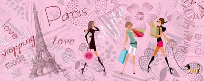 Fotobehang - Paris Style 375x150cm - Vliesbehang