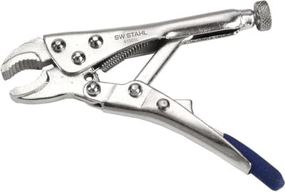 SW-Stahl 41501L Griptang 100 mm I Verchroomde tang met universeel ontwerp I Klemtang halfronde bek I Klemtang 6-voudig geklonken