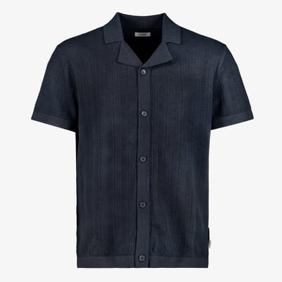 JJ REBEL heren overhemd donkerblauw - Maat S