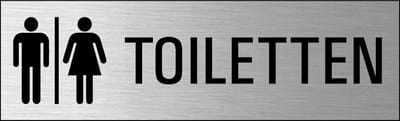 Toiletten deurbordje met zelfklevende strip