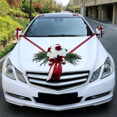Nieuwe kunstmatige bloemen bruiloft auto decoratie kit romantische zijden roos pioenroos Valentijnsdag cadeau feest feestelijke auto bloem