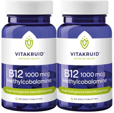 Vitakruid B12 Methylcobalamine 1000 Mcg - 2 x 90 tabletten - Voordeelverpakking
