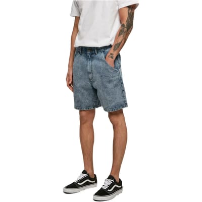 Urban Classics - Organic Denim Bermuda Korte broek - Taille, 44 inch - Blauw
