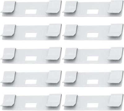 Dailygoods- Reparatieclips 20 stuks - Verticale Jaloezieën - Wit - Metaal - 48x14mm - Geschikt voor de meeste lamellen