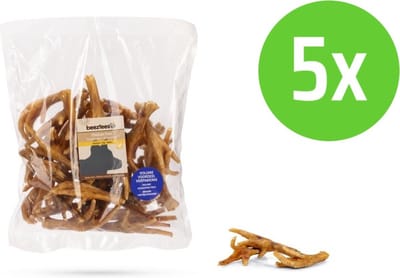 Beeztees Kippenpoten Voordeel - hondensnack - 620 gram - 5 Verpakkingen