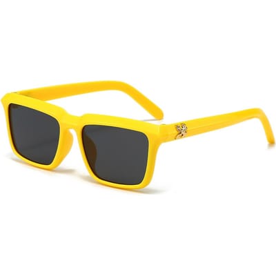 Tendance tendance nouvelle tendance miroir carré mode lunettes de soleil mode rue homme miroir mode anti-ultraviolet femme yellow