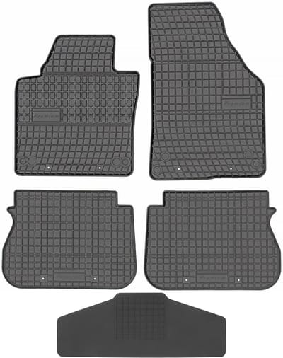 Max-Dywanik Prismat Serie - Volkswagen Caddy III 2K 2003- - Dywanik Rubber - Zwarte Kleur - Zonder Stoppers