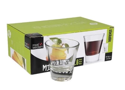 Royal Leerdam Mix & Match 6 stapelbare espressoglazen | amuseglazen | Likeurglazen | 6 glazen met inhoud van 11 cl