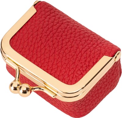 Mini PU Leren Sieradendoos voor Dames – Reis Sieraden Opberger, Sieradenkistje voor Ringen, Kettingen & Oorbellen – Compact Opbergdoosje met Drukknoopsluiting - Rood