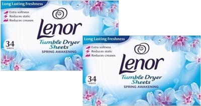Lenor - Droogtrommeldoekjes - Spring Awakening - 2 x 34 doekjes - Voordeelverpakking