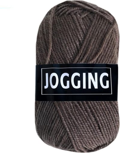 Beijer BV Jogging dunne sokkenwol acryl en wol - effen bruin (050) - pendikte 2,5 a 3 mm - 1 bolbreiwol van 50 gram en 165 meter - haakgaren - breigaren