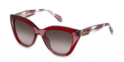 Just Cavalli SJC173V Rosso bordeaux trasparente lucido 54/19/140 WOMAN Zonnebrillen