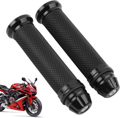 Universele Zwarte Handvatten voor Scooter, Moped en Motorfiets - 22 mm en 24 mm Grips