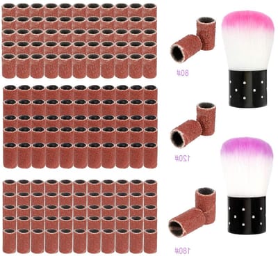 Schuurbanden voor nagels - Nagelvijl bits - Nagels vormen en polijsten - 3 verschillende korrels - 300 stuks - Niet gespecificeerd