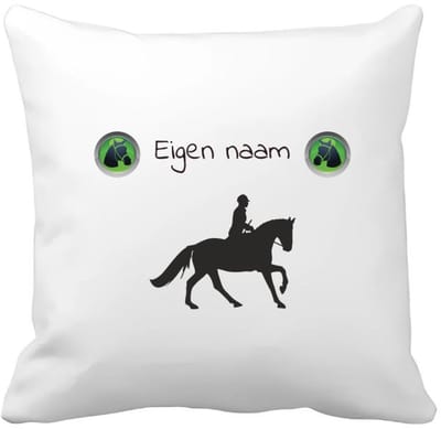 Akyol - paardrijden met naam Kussen hoes - Paardrijden - paardrijden liefhebber - cadeau - verjaardag - geschenk - gepersonaliseerd - 40 bij 40 cm