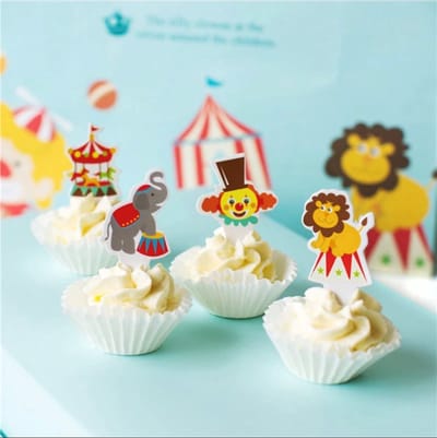 Akyol - circus - circus verjaardag - clown - verjaardag circus - clown - verjaardag clown - 12 STUKS - taarttopper circus - cupcake topper circus - thema circus - Happy Birthday Taart Topper - Taart topper - Happy birthday - Verjaardag